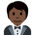 🤵🏿 person in tuxedo: dark skin tone display on Twitter